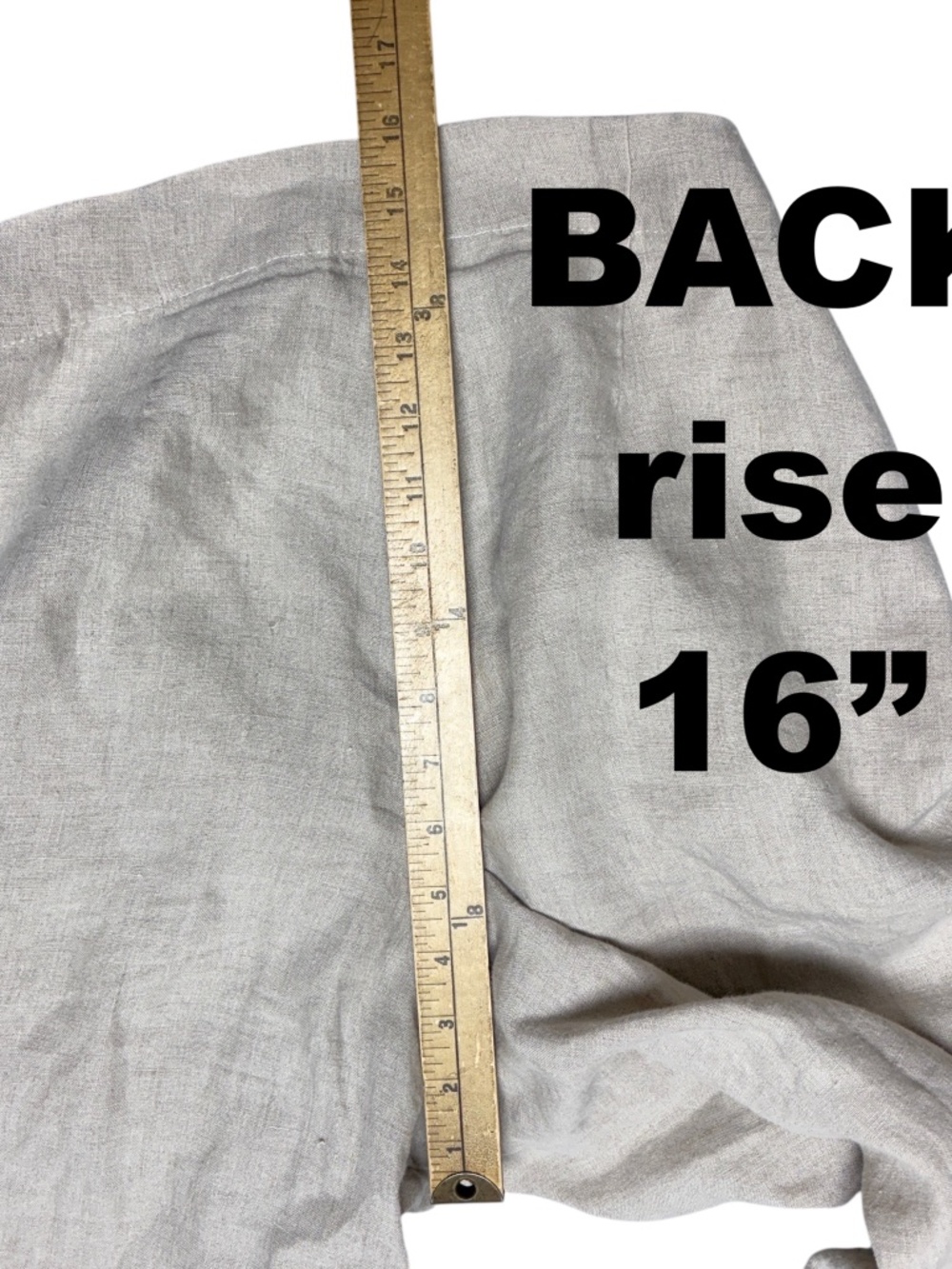 pants J JILL M beige 100% linen wide leg unlined pockets! capsule minimalist - Picture 6 of 13